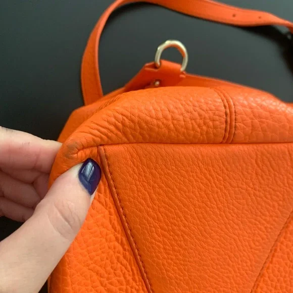 Kate spade leather orange crossbody purse - Picture 5 of 11
